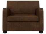Armchair Brown Faux Suede Leather 42043423