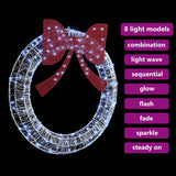 Wreath with 150 LEDs Cold white 120 cm Acrylic 42019130