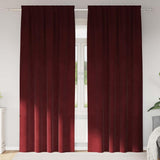 Blackout Curtains 2 pcs Wine Red 140 x 245 cm Velvet 4107306