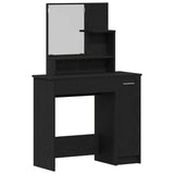 Dressing Table Set with Drawer 2 pcs Black Oak Engineered Wood 3333076