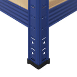 5-Layer Storage Shelf Blue Steel&Engineered Wood 4016961