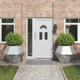 Planter 2 pcs Silver 100 x 100 x 80 cm Stainless Steel 884033