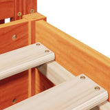 Bed Frame without Mattress Wax Brown 200x200 cm Solid Wood Pine 3306176
