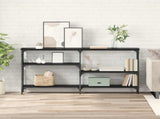 Console Table Black Oak 150 x 29 x 76.5 cm Engineered Wood 882798
