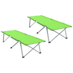 Folding Camping Bed Folding 2 pcs Dark green 62 x 194 x 42 cm 42003126