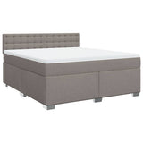 Box Spring Bed with Mattress Taupe 180x200 cm Fabric 3285985