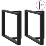 ZNTS Dining Table Legs T-Shaped 2 pcs Black 100x35x cm Steel 4013068