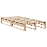 Bed Frame without Mattress 75x190 cm Small Single Solid Wood Pine 850818