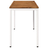 Garden Dinner Table Natural and White 108.5 x 55 x 75 cm 901314