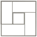 Garden Planter Silver 100 x 100 x 50 cm Stainless Steel 873589