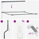 Awning Frame Anthracite 450 x 350 cm Aluminium 313266
