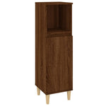 ZNTS 3 Piece Bathroom Furniture Set Brown Oak Engineered Wood 3185604