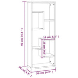 Wall Shelf Brown Oak 36x16x90 cm Engineered Wood 815848