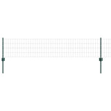 Fence with Posts Green 0.4 x 25 m Steel 3336014