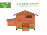 PawHut Chicken Coop, Wooden Hen House with Nesting Box, Pull-Out Tray, Sliding Window, Waterproof T3398P555003
