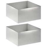 Garden Planter 2 pcs Silver 60 x 60 x 40 cm Stainless Steel 8005101