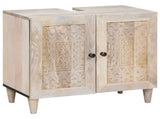 Bathroom Furniture Set with Drawer 3 pcs White Engineered Wood 3310073