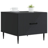 Coffee Table with Drawer Black 49 x 50 x 40 cm Engineered Wood 894966