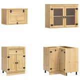 Cabinet with Shelf SKI 8 pcs Honey Brown Solid Pine Wood 3392649