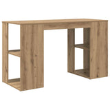 Desk with Shelf Artisan Oak 130 x 50.5 x 75 cm Engineered Wood 869505