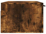 Wall Cabinet Smoked Oak 100x36.5x35 cm Engineered Wood 830161