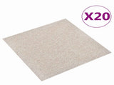 Carpet 20 pcs Light Beige 50 x 50 cm 100% Polypropylene 42046753