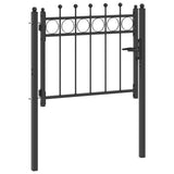 Fence Gate HORST 100 x 75 cm Metal Black Lockable 42034058