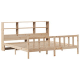 Bookcase Bed without Mattress 200x200 cm Solid Wood Pine 3321712