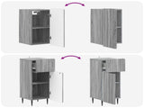 3 Piece Bathroom Cabinet Set ZWOLLE Grey Sonoma Engineered Wood 3417762