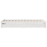 Bed Frame without Mattress White 90x200 cm Solid Wood Pine 3301657