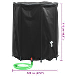 Water Tank with Tap Foldable 1250 L PVC 156004