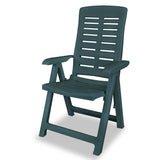 Reclining Folding Chairs 6 pcs Plastic Green 275070