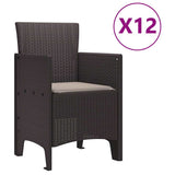 Garden Dining Set 13 pcs Brown Polt rattan 3378778