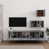 4 Piece TV Cabinet Set Grey Sonoma Engineered Wood 3114644