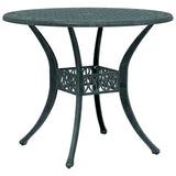 ZNTS Garden Table Green Ø90x75 cm Cast Aluminium 4002810