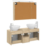 Bathroom Cabinet Set 4 pcs Sonoma Oak Engineered Wood 3406497