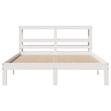 Bed Frame with Headboard without Mattress White 150x200 cm King Size 3306050