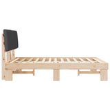 Bed Frame with Upholstered Headboard Dark Grey 160 x 200 cm 877475