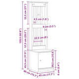 Hall Tree SANDNES 45x40x159.5 cm Solid Wood Pine 4010485