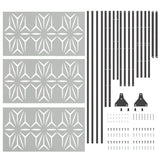 Privacy Screen 100 x 50 x 180 cm Galvanised Steel Silver 868589
