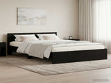 Bed Frame with Headboard Black Oak 120 x 200 cm Engineered wood 3445779