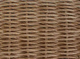 Garden Table Beige 100 x 55 x 37 cm PE Rattan and Glass 42035138