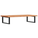 Basin Shelf Wall Mounted Steel and Solid Wood Beech 3302441