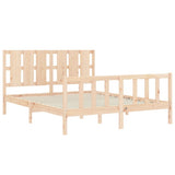 Bed Frame without Mattress King Size Solid Wood Pine 3192236