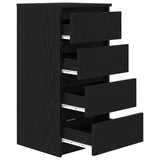 Sideboard Black Oak 37.5x35x76 cm Engineered Wood 861752