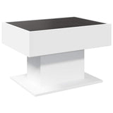 Coffee Table with LED White 70x50x45 cm Engineered Wood 847532