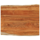 Table Top 100x80x2.5 cm Rectangular Solid Wood Acacia Live Edge 370628