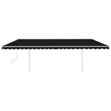 Manual Retractable Awning with LED 6x3 m Anthracite 3070004