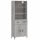 Highboard Grey Sonoma 69.5x34x180 cm Engineered Wood 3200519