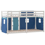 Bunk Bed without Mattress Blue 80x200 cm Solid Wood Pine 3283902